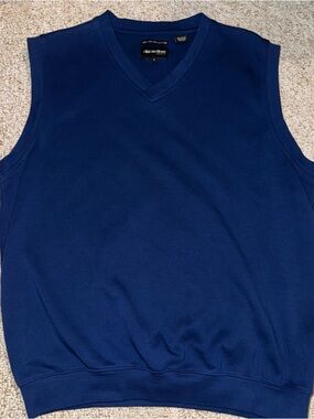 bolle Men's Navy Blue V-Neck Sweater Vest